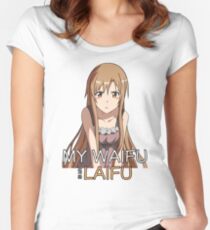 Asuna Waifu Inspired Anime Shirt Women's Fitted Scoop T-Shirt