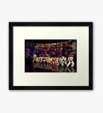 Street Fighter II pixel art Framed Print