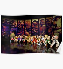 Street Fighter II pixel art Poster
