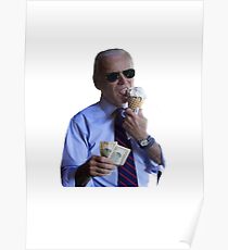 Joe Biden eating ice cream Poster