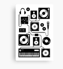 Four To The Floor - Black Canvas Print