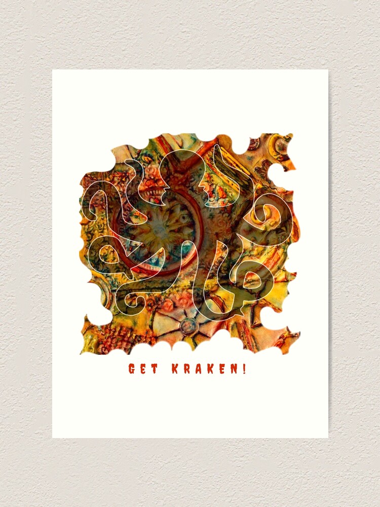 Alternate view of GET KRAKEN HP LOVECRAFT OCTOPUS Art Print