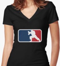 Street fighter Women's Fitted V-Neck T-Shirt
