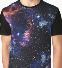 Cosmic Clouds - Black Graphic T-Shirt