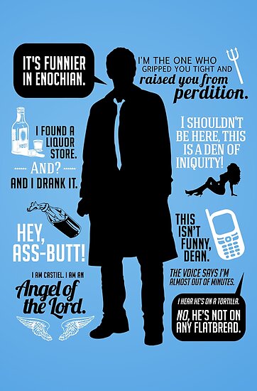 Castiel Quotes Posters By Avia Asner Redbubble
