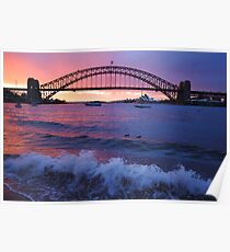 Morning Wake - Sydney Harbour, Sydney Australia Poster