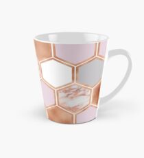 Mixed rose gold pinks and marble geometric Tall Mug