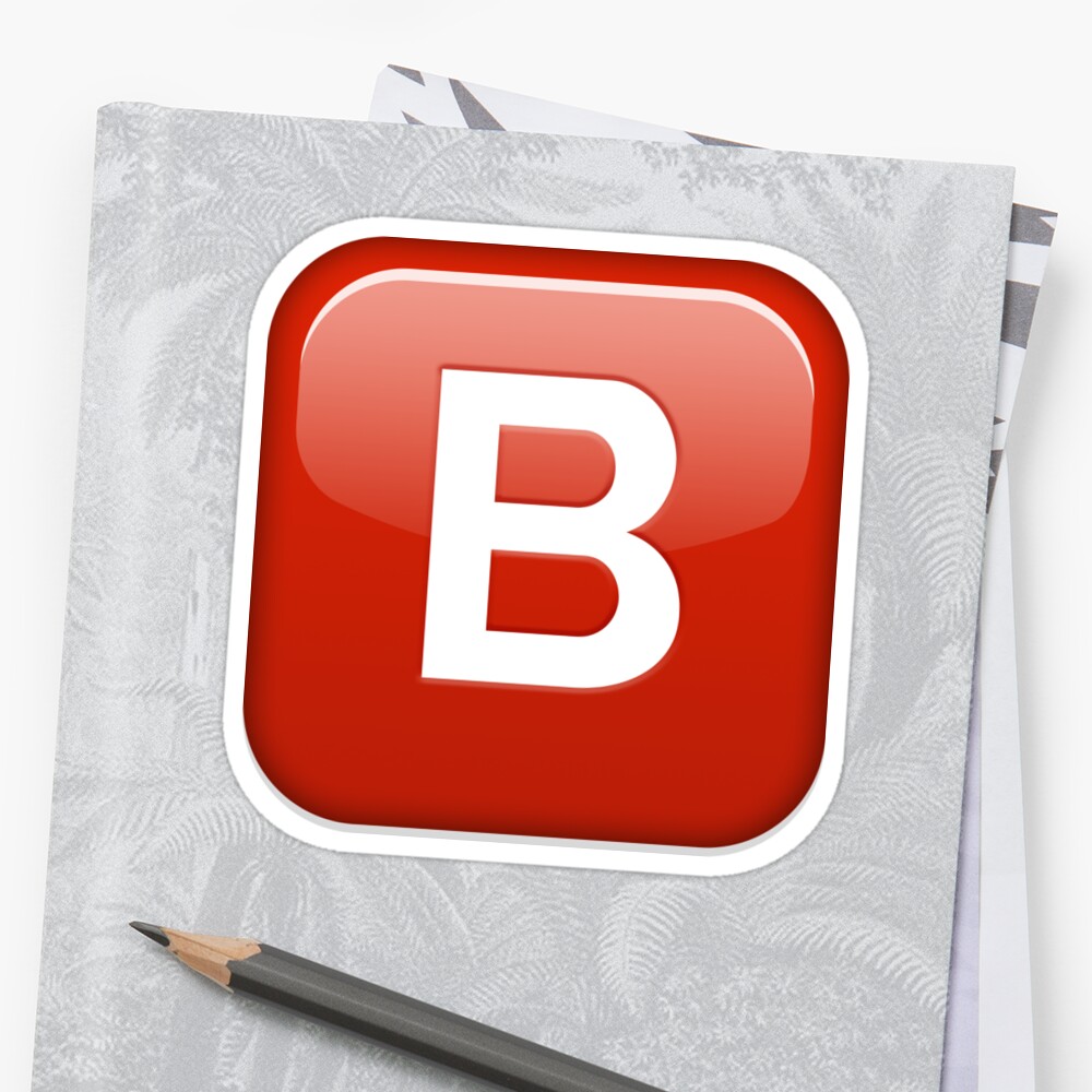 "B Button Emoji" Sticker By Snibel | Redbubble