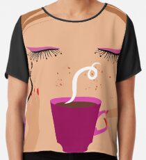 Coffee and mascara Chiffon Top