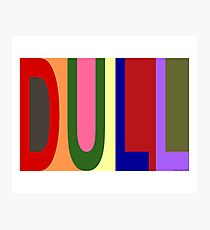 DULL 01 Photographic Print