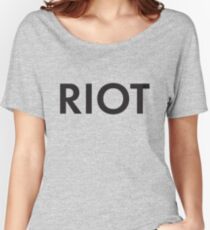 RIOT black Women's Relaxed Fit T-Shirt
