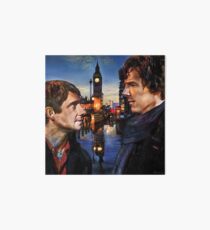 Lámina de exposición John y Sherlock en Londres