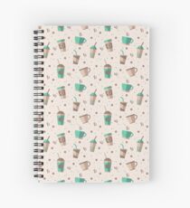 Cofee Pattern Spiral Notebook