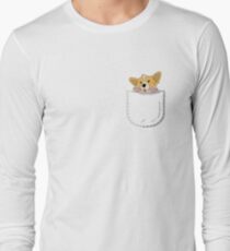Pocket Corgi Pup Long Sleeve T-Shirt