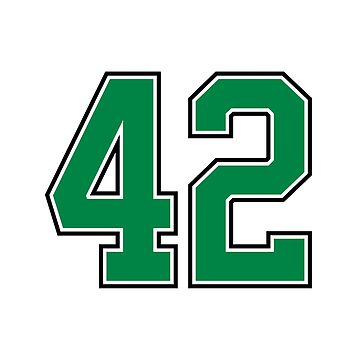 42 Sports Number Fourty-Two Sticker for Sale by HelloFromAja