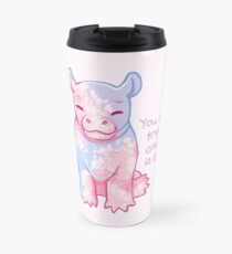 "You Are Trying, and That's Enough" Baby Cherry Blossom Hippo Travel Mug