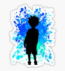Killua Inspired Paint Splatter Anime Shirt Sticker