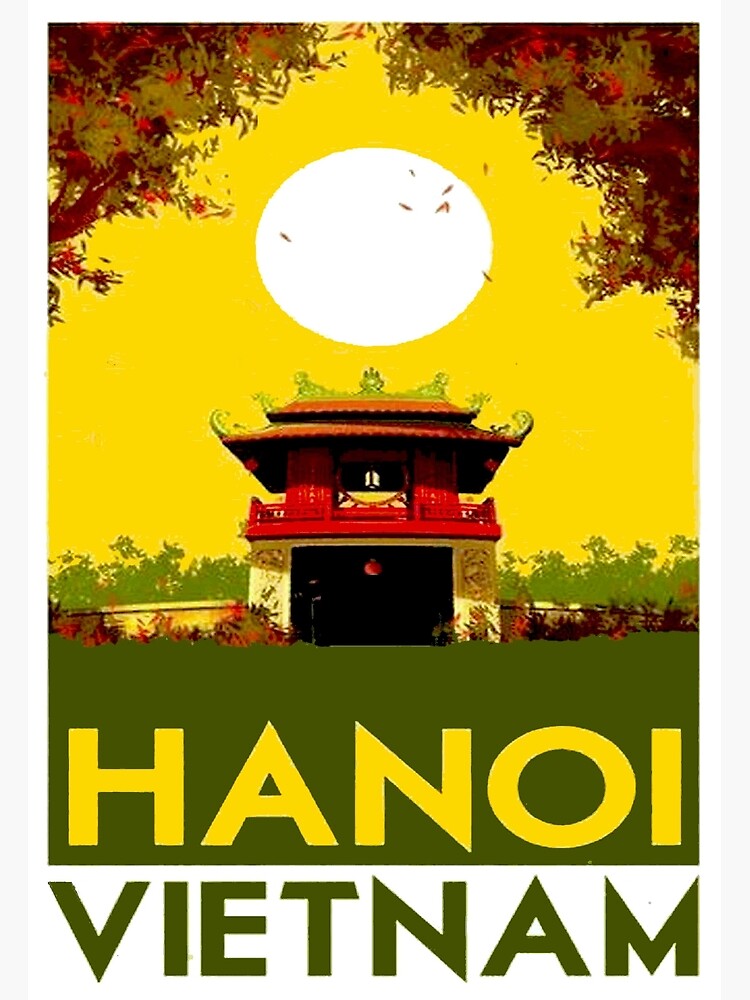 HANOI VIETNAM: Vintage Travel Advertising Print by posterbobs