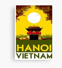 HANOI VIETNAM: Vintage Travel Advertising Print Canvas Print