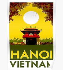 HANOI VIETNAM: Vintage Travel Advertising Print Poster