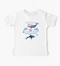 Forget Princess I Want To Be A Marine Biologist Kids T-Shirt Baby Tee