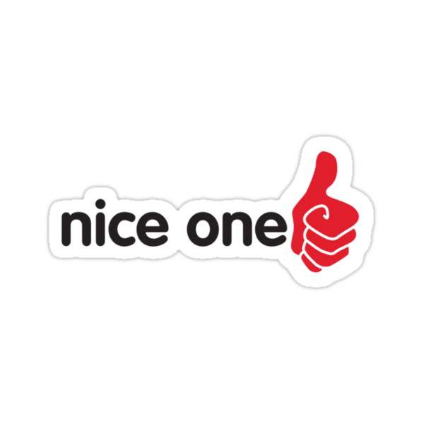 "Nice one" Stickers by digster | Redbubble