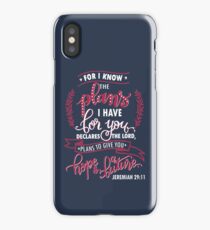 Plan Hope Future - Jeremiah 29:11 God promise trust faith iPhone Case/Skin