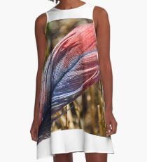 Macro Feather In Color A-Line Dress