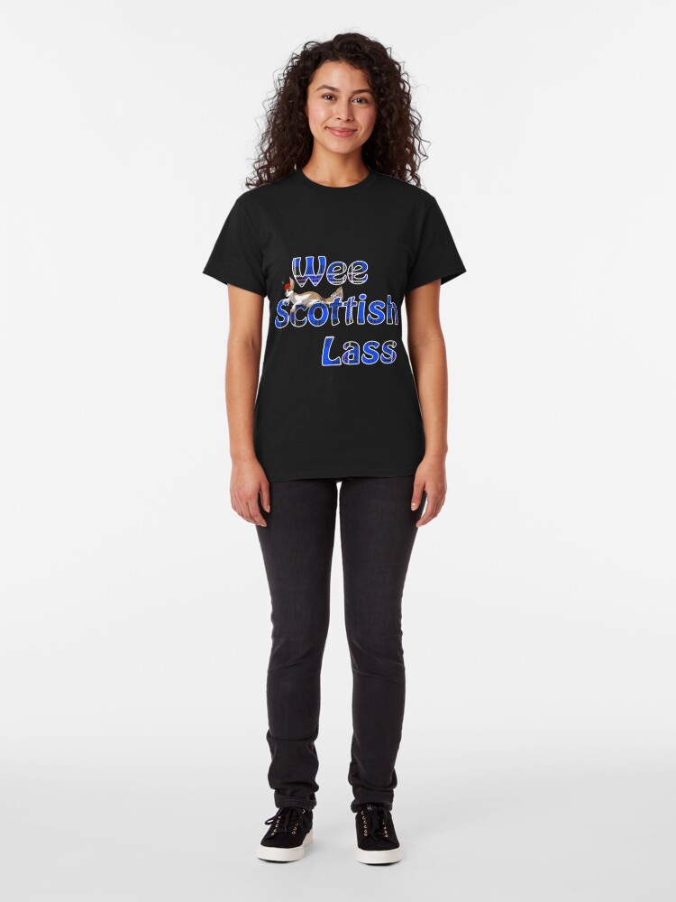 Wee Scottish Lass Blue T Shirt By Moscomoon Redbubble