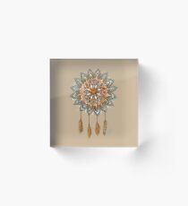 Bloque acrílico Golden Dreams Dreamcatcher