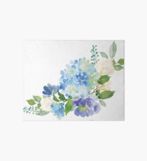 Blaue Aquarell Hortensie Galeriedruck