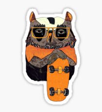 Suzi Owl Skater Sticker