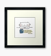 You're only given one little spark of madness... / Cat doodle Framed Print