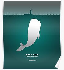 Literary Classics Illustration Series: Moby Dick Poster