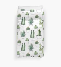 Watercolour cacti & succulents Duvet Cover