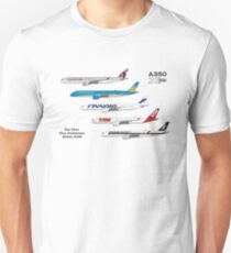 Airbus A350 First Five Customers Illustration Unisex T-Shirt