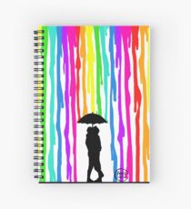 Rainbow rain Spiral Notebook