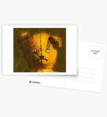 Zombie Teddy Head Postcards