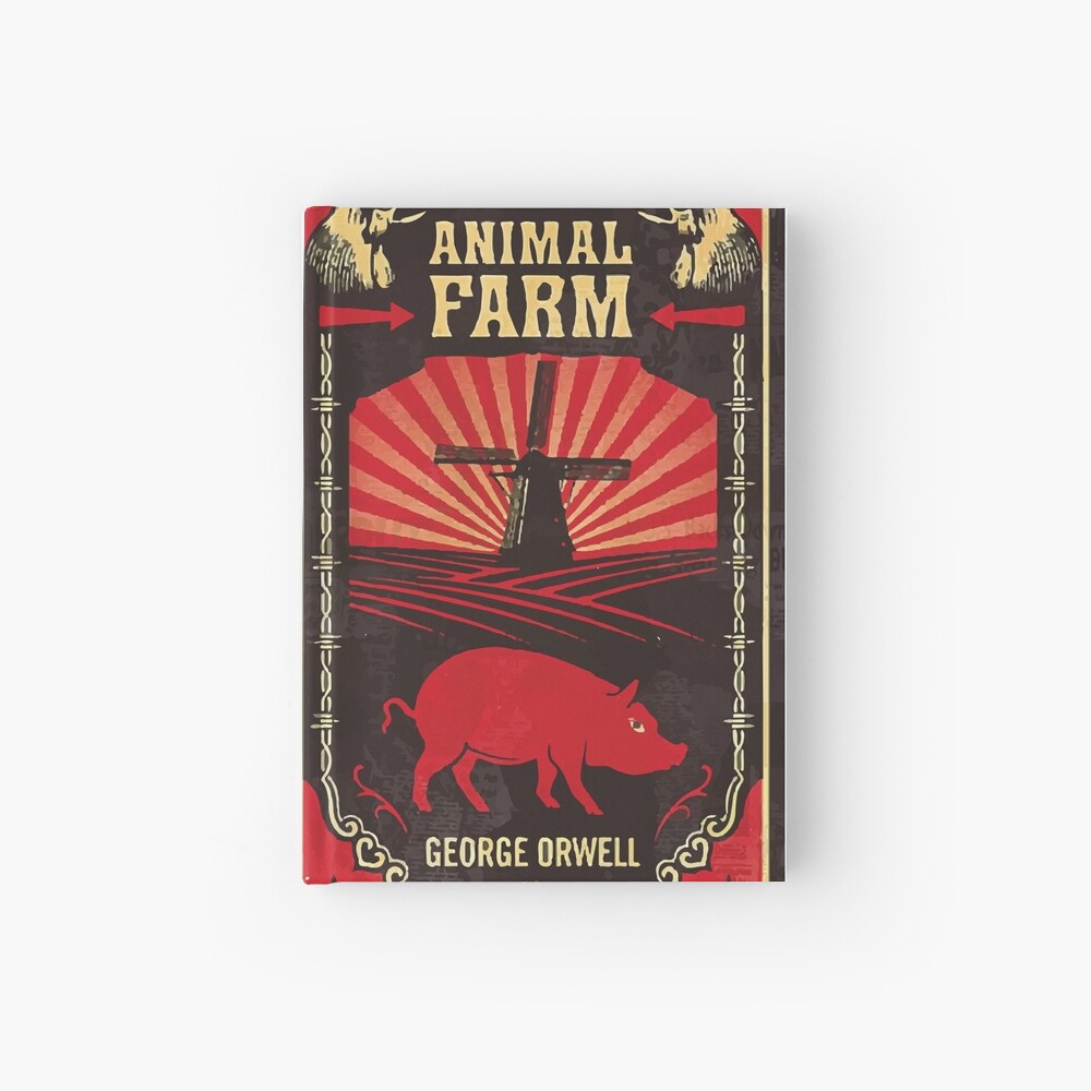 "Animal Farm-Book Cover" Hardcover Journal by candiedkaydi | Redbubble