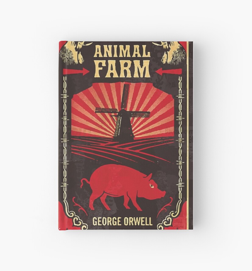 "Animal Farm-Book Cover" Hardcover Journal by candiedkaydi | Redbubble