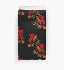 Cool golden roller skates Roller Derby Duvet Cover