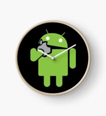 Android eats an Apple Clock