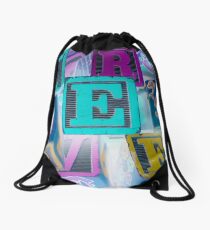 Children's Alphabet Blocks Drawstring Bag