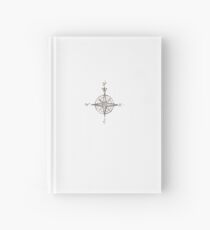 Vintage compass illustration Hardcover Journal