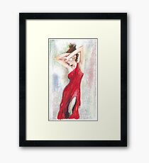 Oil Pastel on Canvas Framed Print