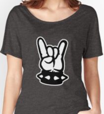 Too Much Metal! Hand Sign Women's Relaxed Fit T-Shirt