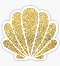 Gold Sparkle Seashell Sticker