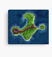 Monkey Island map Canvas Print