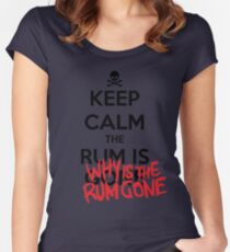 KEEP CALM - Keep Calm and Why Is The Rum Gone Women's Fitted Scoop T-Shirt