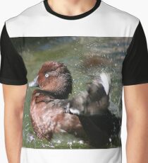 Cinnamon Teal bathing.. Graphic T-Shirt